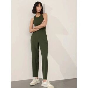 Athleta Endless High Rise Travel Athletic Casual Work Pants Aspen Olive 2 533636